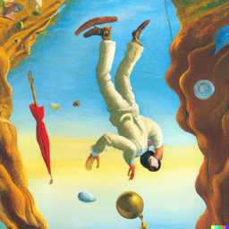 the discovery of gravity, painting by Salvador Dali generated by DALL·E 2